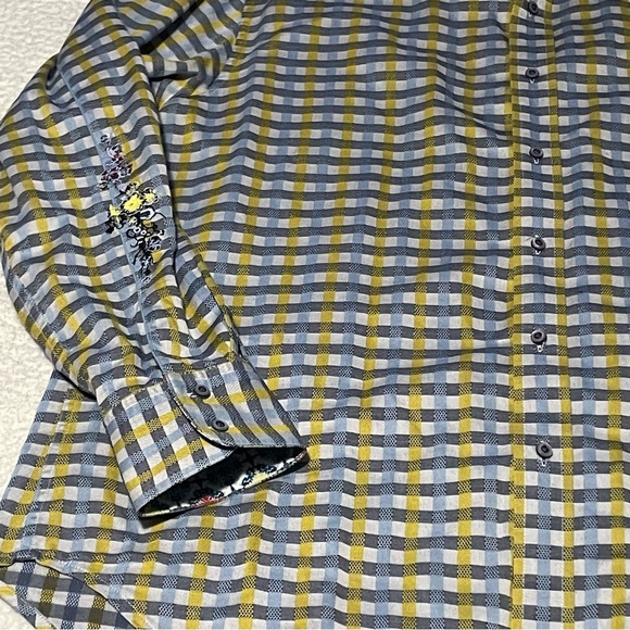Robert Graham knowledge wisdom truth long sleeve size XL blue and gold - Picture 11 of 13